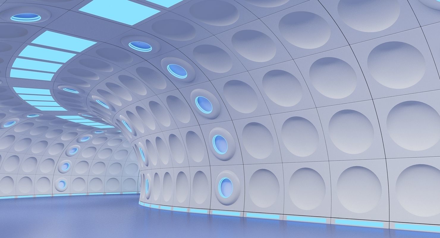 Futuristic Tunnel 3D model_5