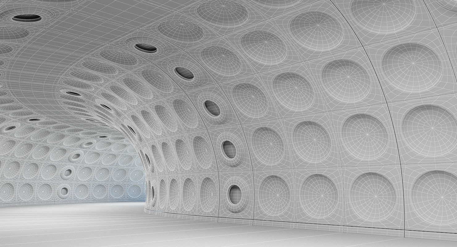 Futuristic Tunnel 3D model_8