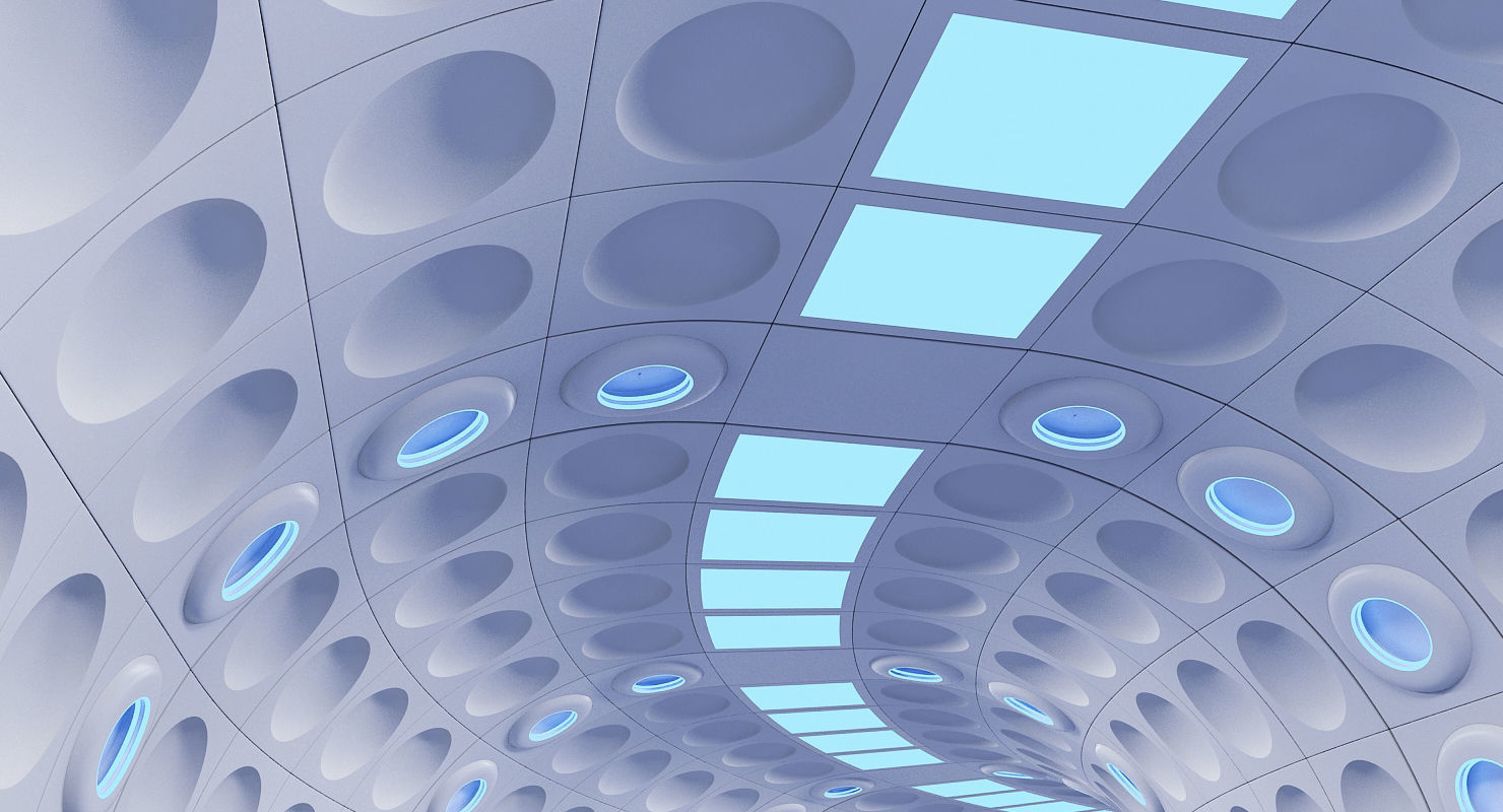 Futuristic Tunnel 3D model_6