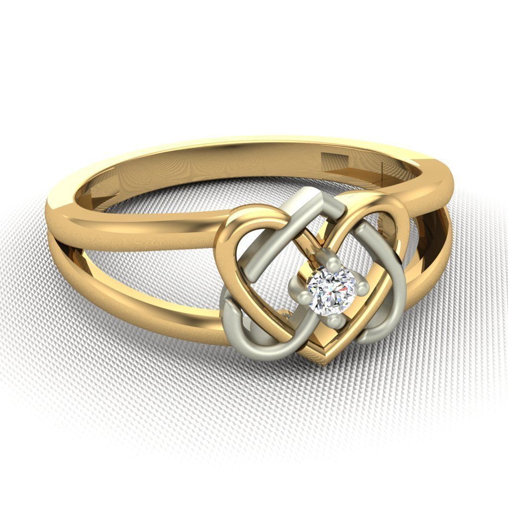 Heart Ring 3D print model_1