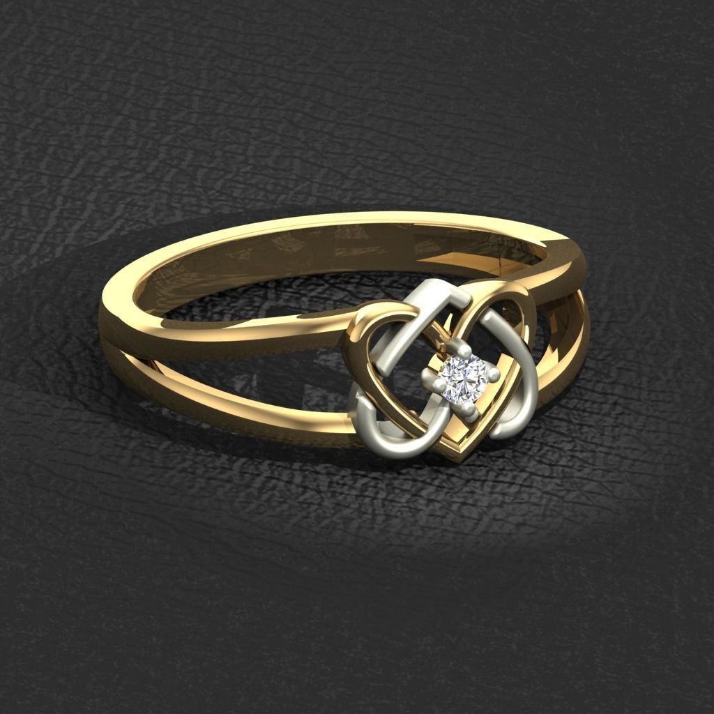 Heart Ring 3D print model_5