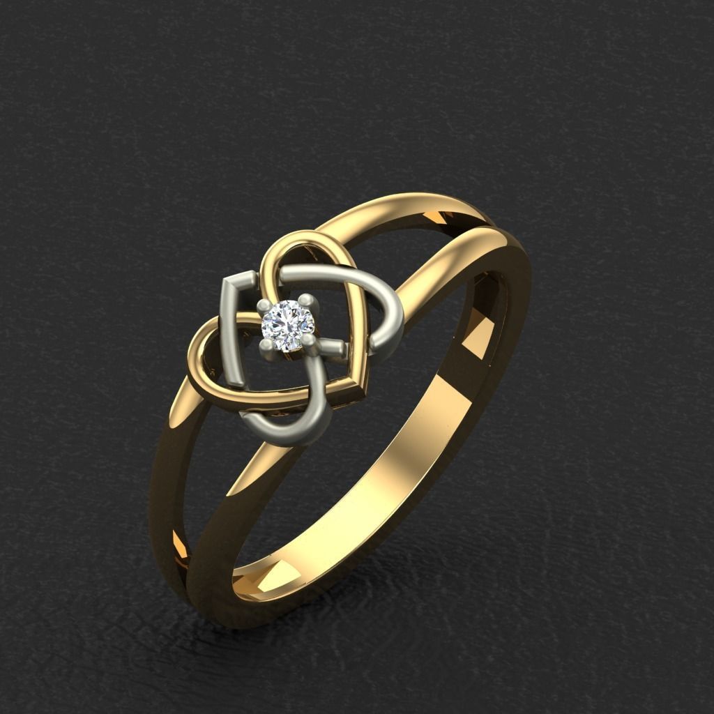 Heart Ring 3D print model_4