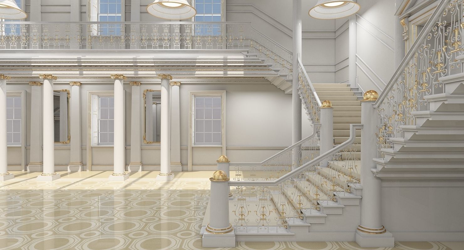 Grand Hall lobby 3D model_1