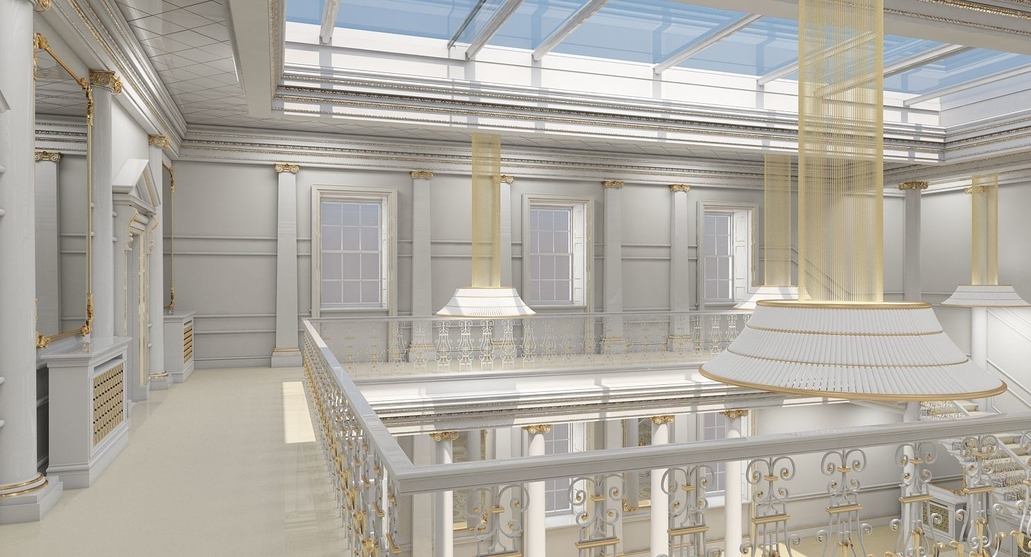 Grand Hall lobby 3D model_2