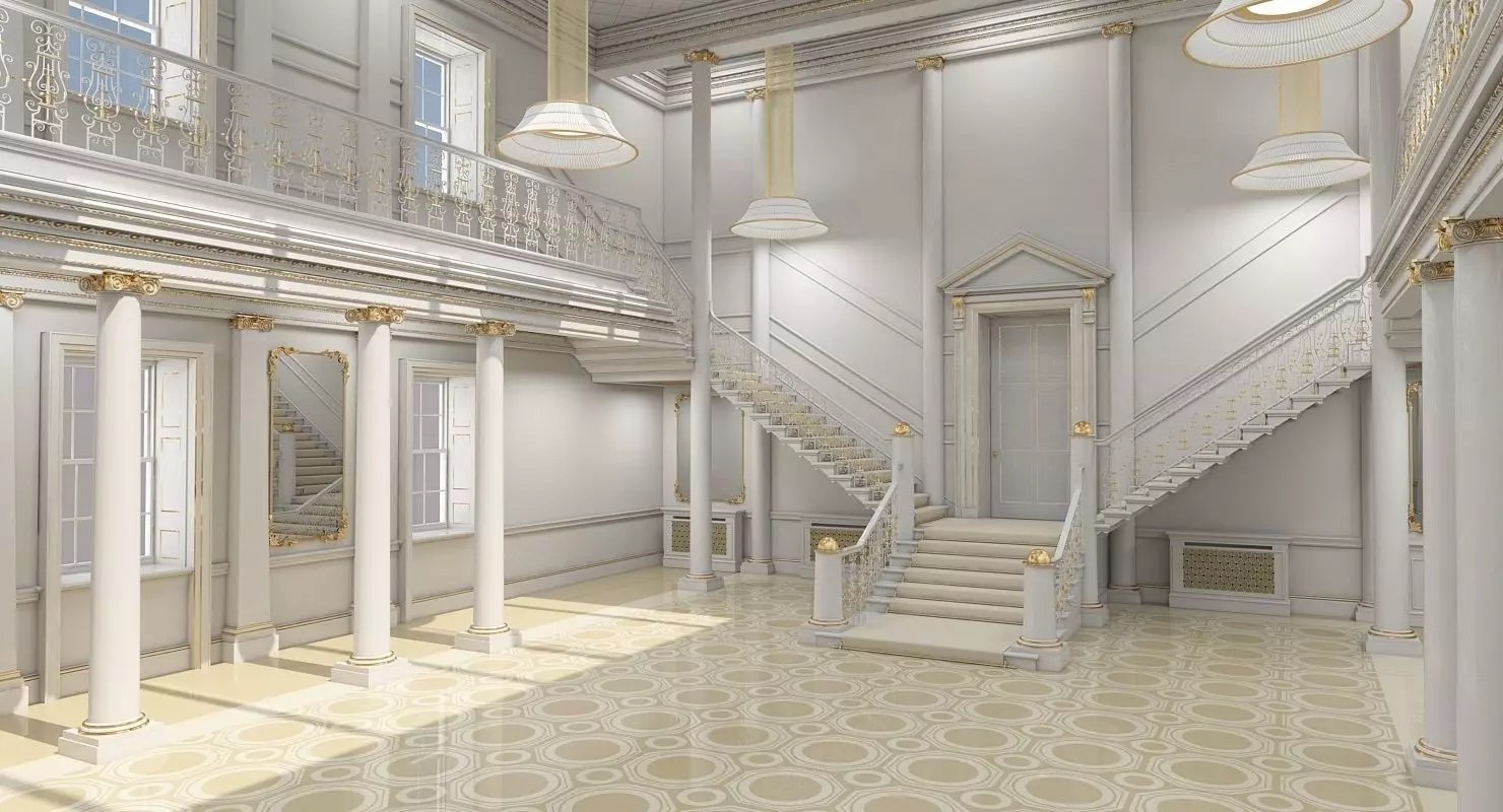 Grand Hall lobby 3D model_0