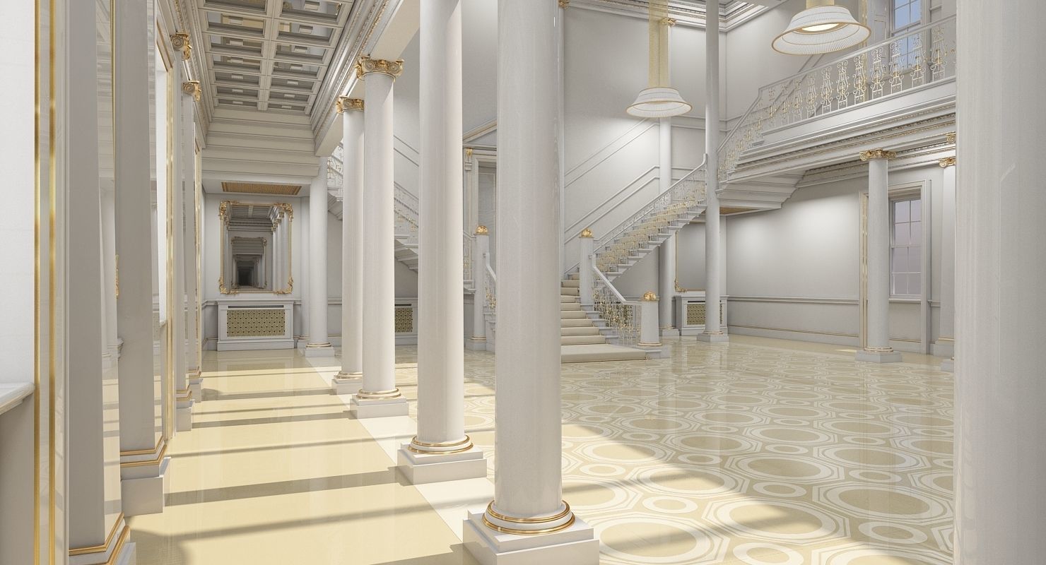 Grand Hall lobby 3D model_10