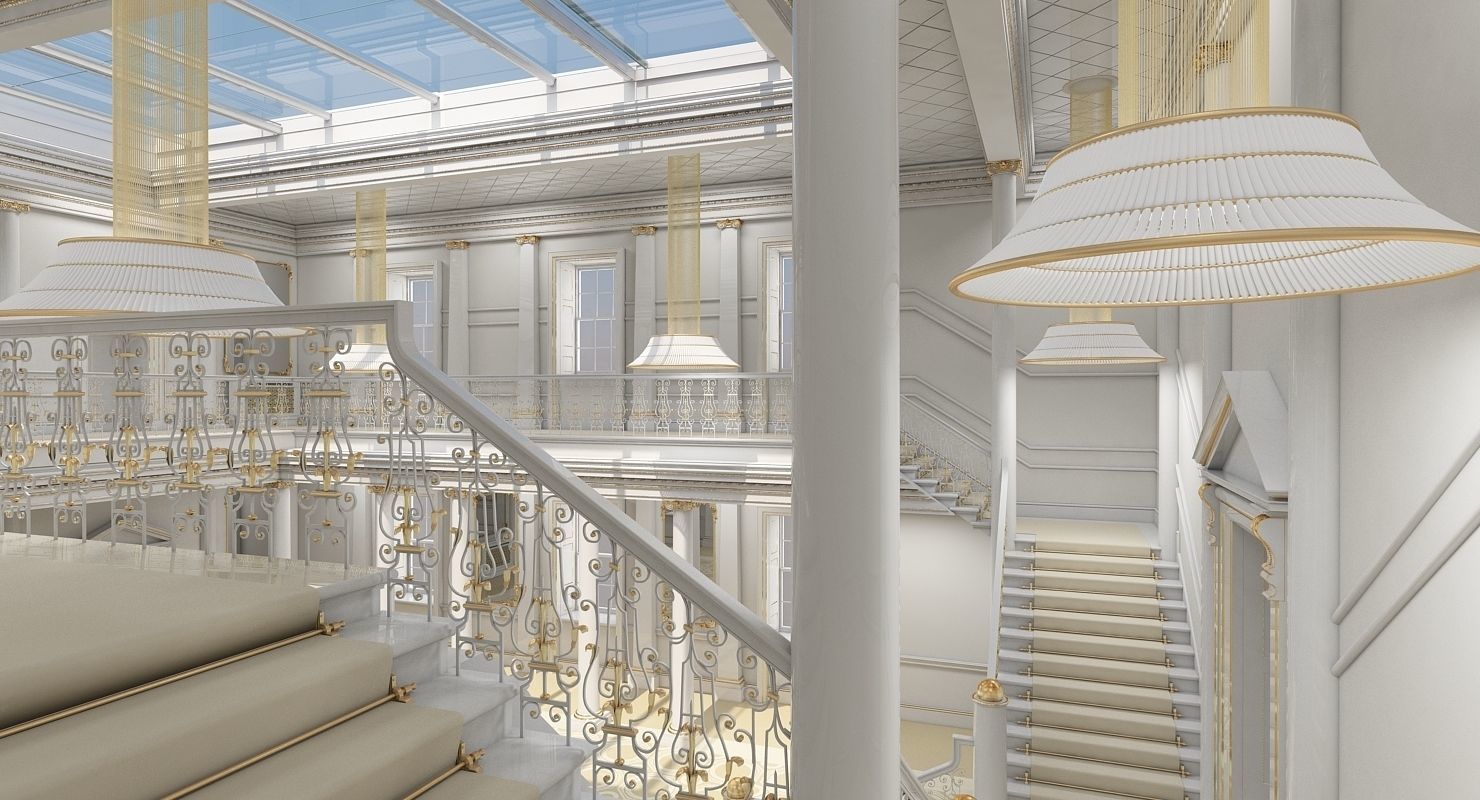 Grand Hall lobby 3D model_7