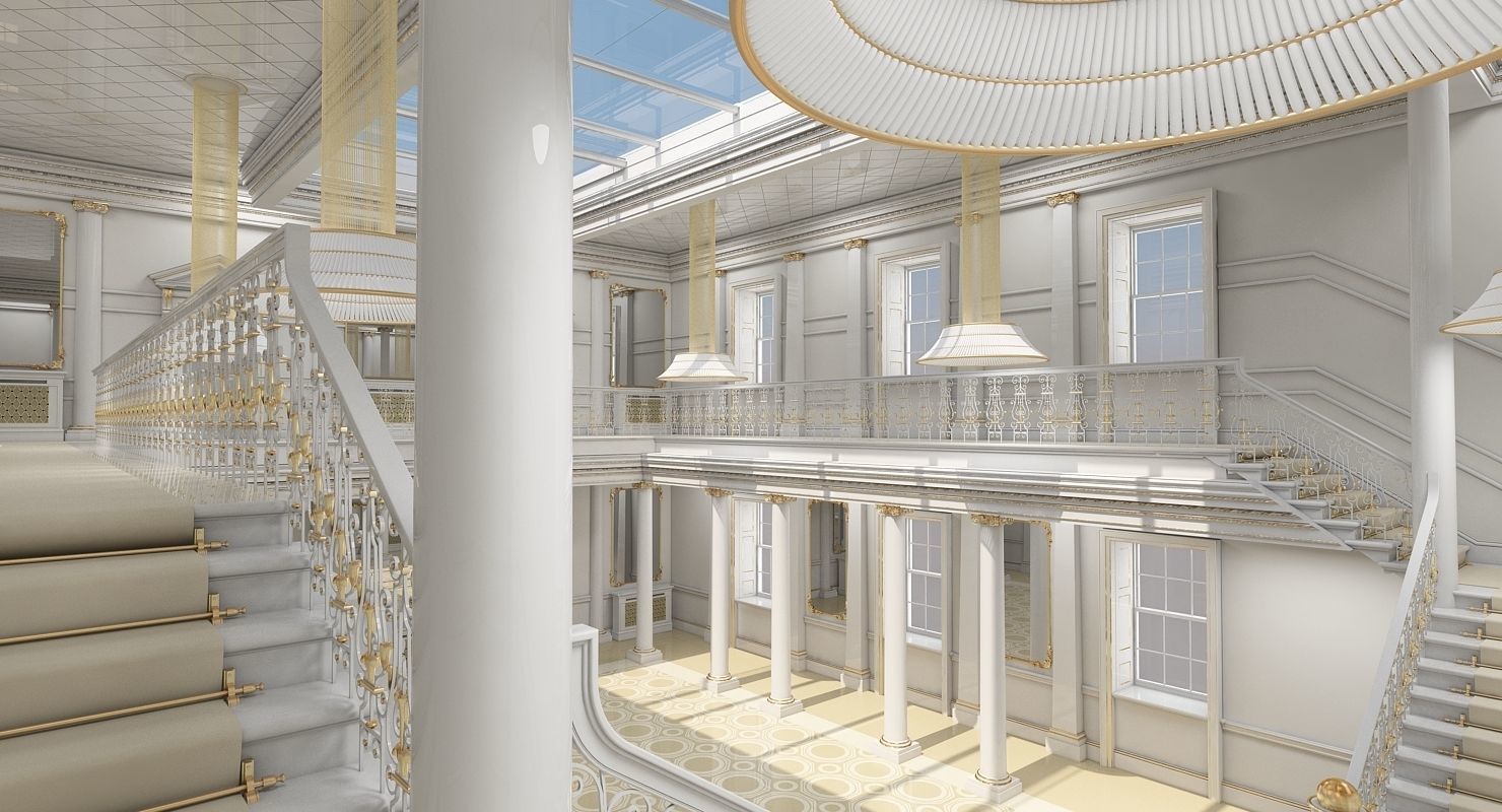 Grand Hall lobby 3D model_8