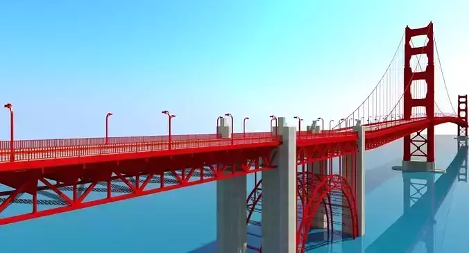 Golden Gate Bridge 3D model