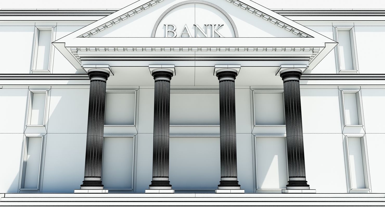 Bank Building Symbol 3D model_11