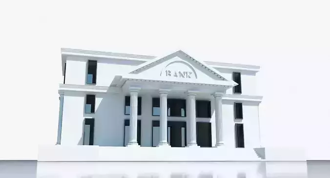 Bank Building Symbol 3D model