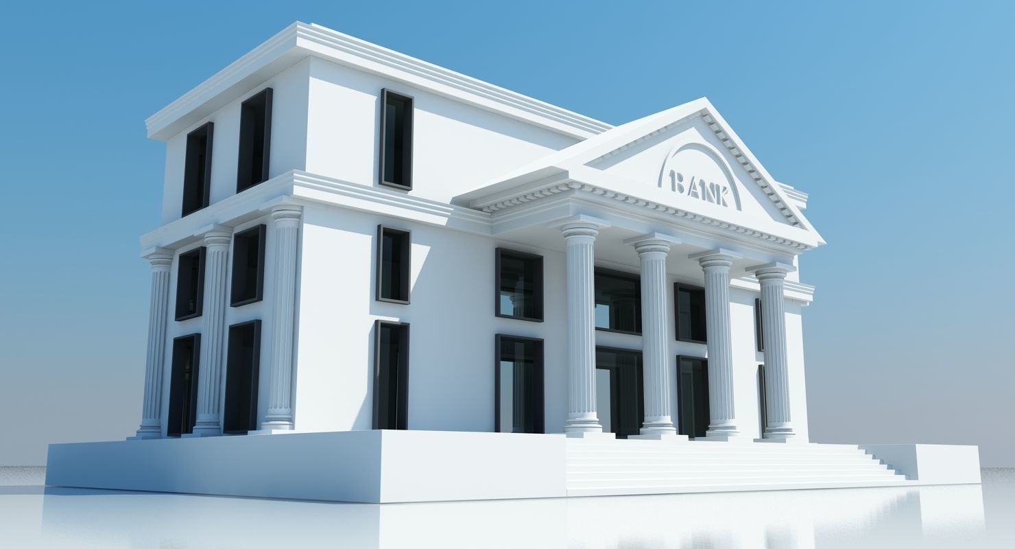 Bank Building Symbol 3D model_6