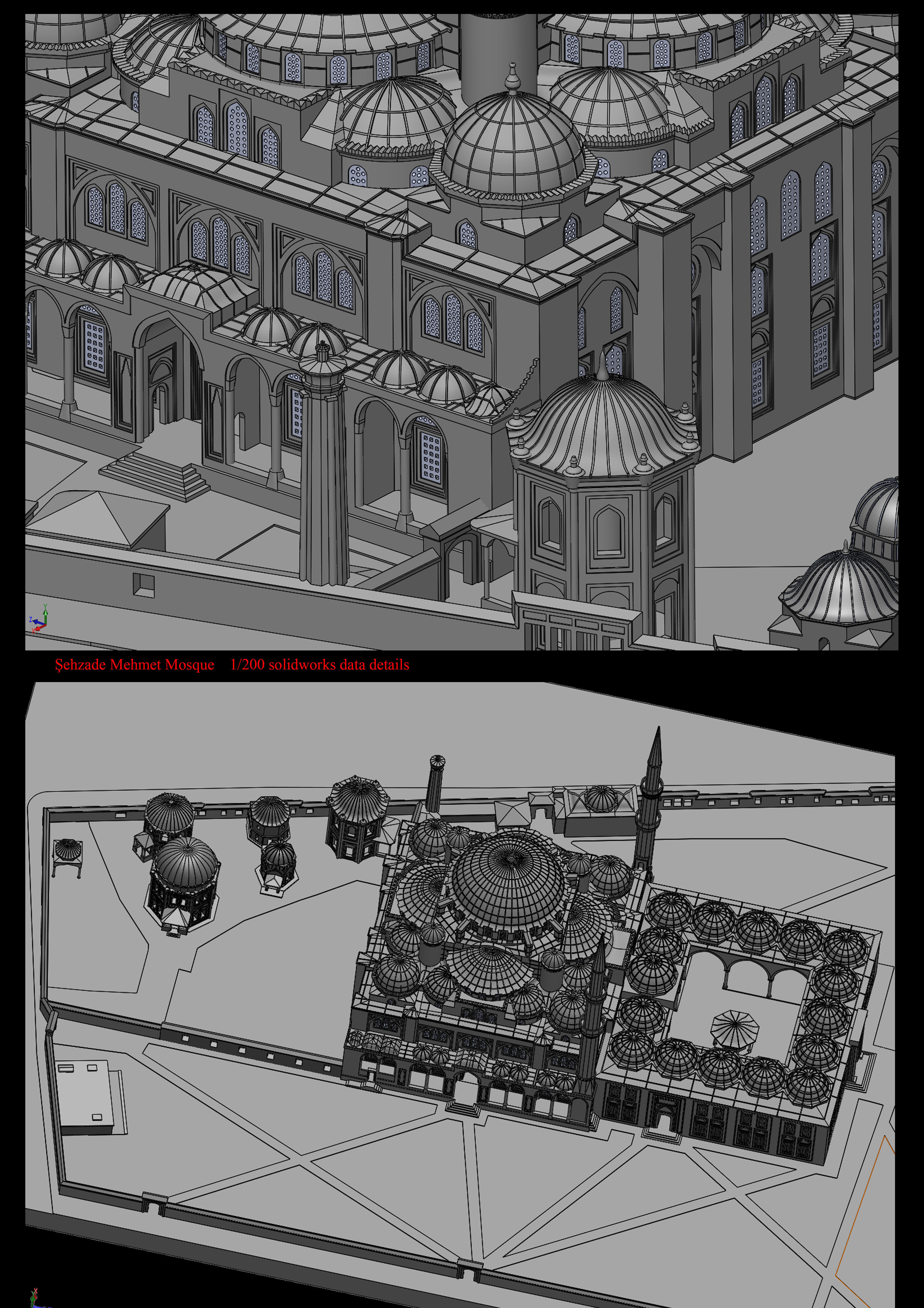 sehzade mehmet cami 3D print model_14