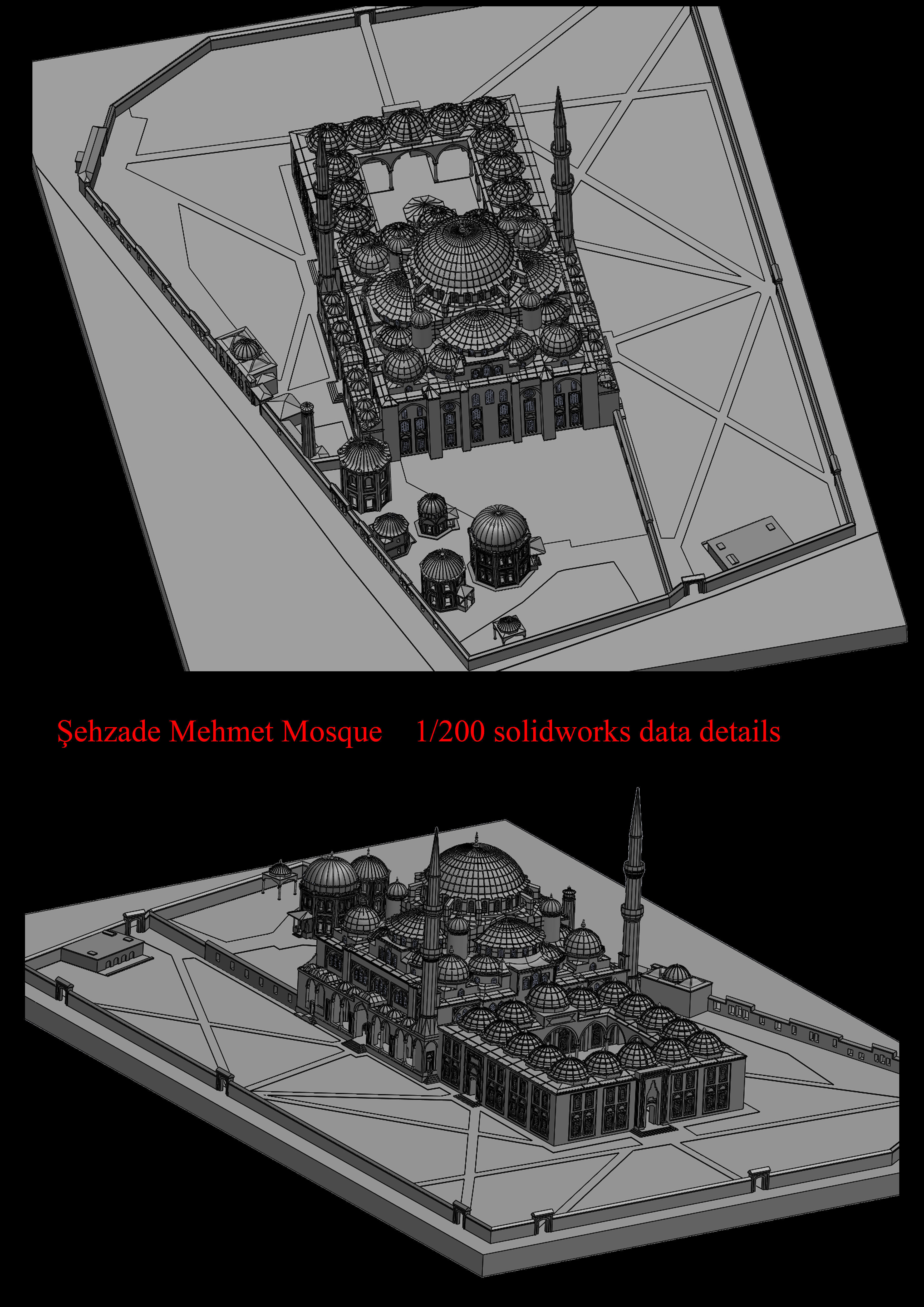 sehzade mehmet cami 3D print model_11