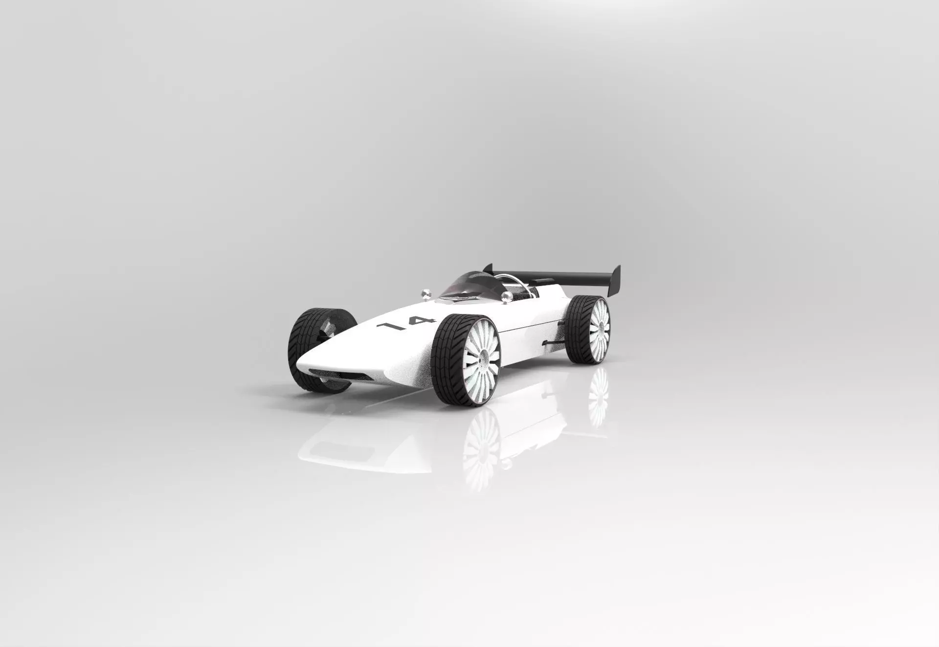 Vintage Formula car Free 3D model