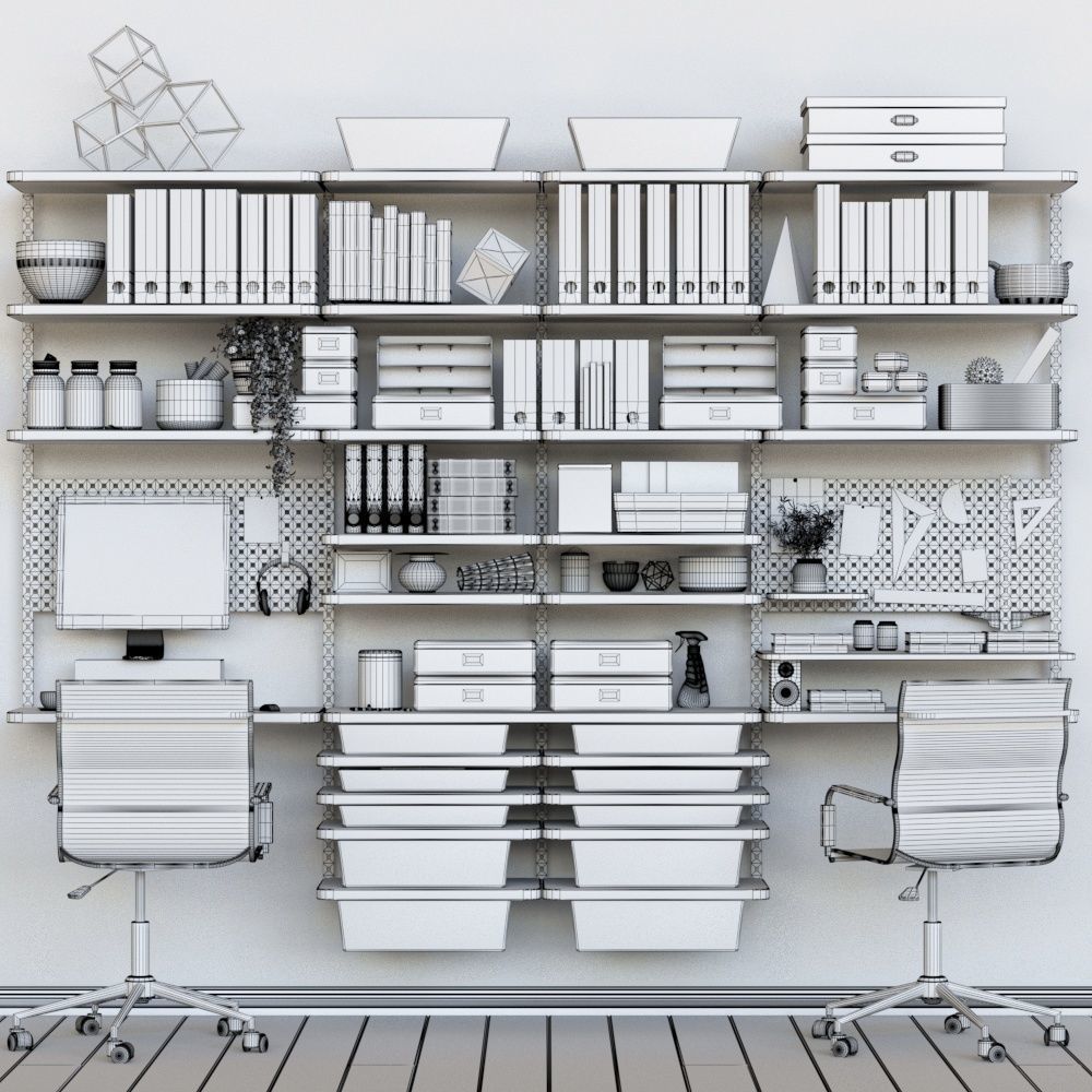 Decor for office 4 3D model_1