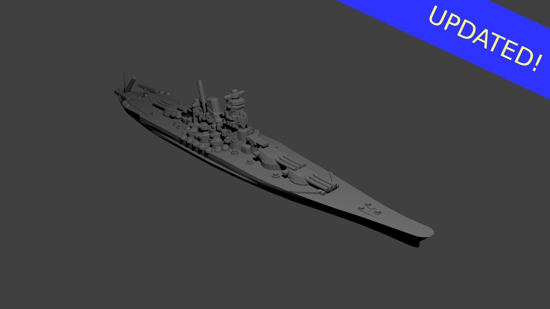 Japanese Yamato Class Battleship 3D print model