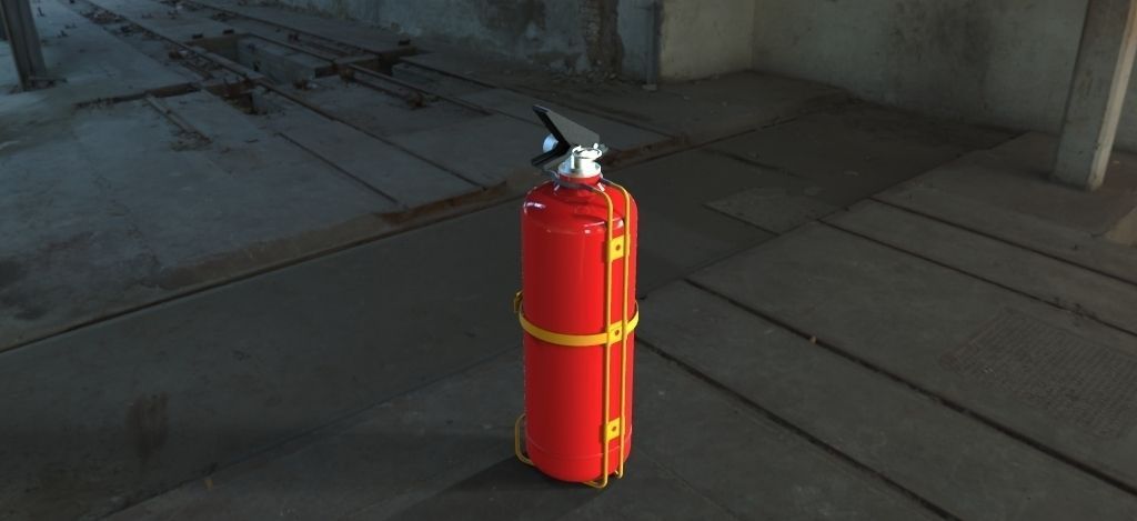 2Ltr Fire Extinguisher  Free 3D model_3