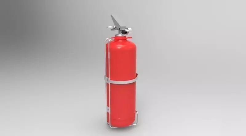 2Ltr Fire Extinguisher  Free 3D model_0