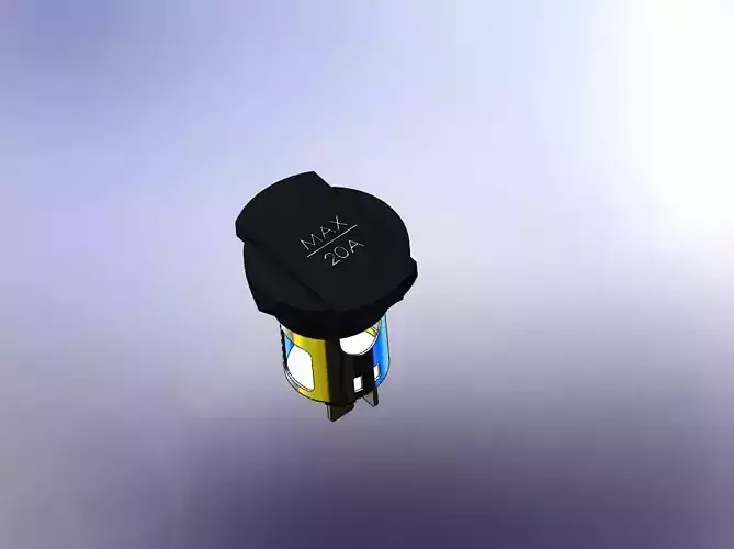 12V DIN Socket Free 3D model