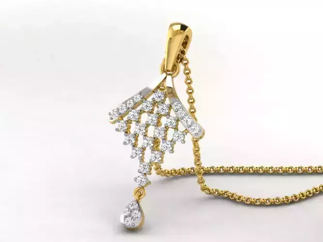 Golden Pendant With Diamonds 31