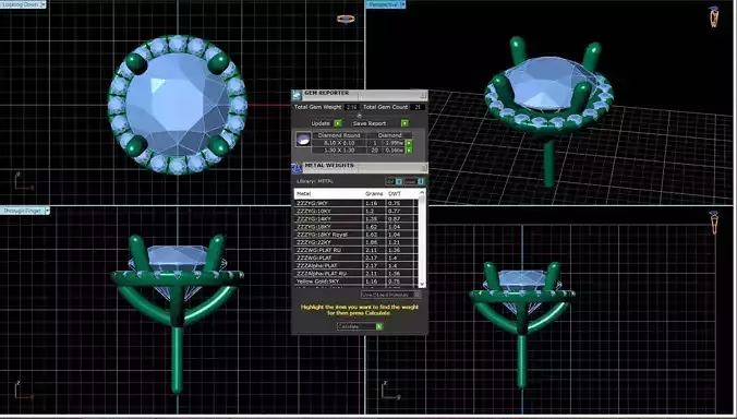 Round Shaped Pendant With Gem 1