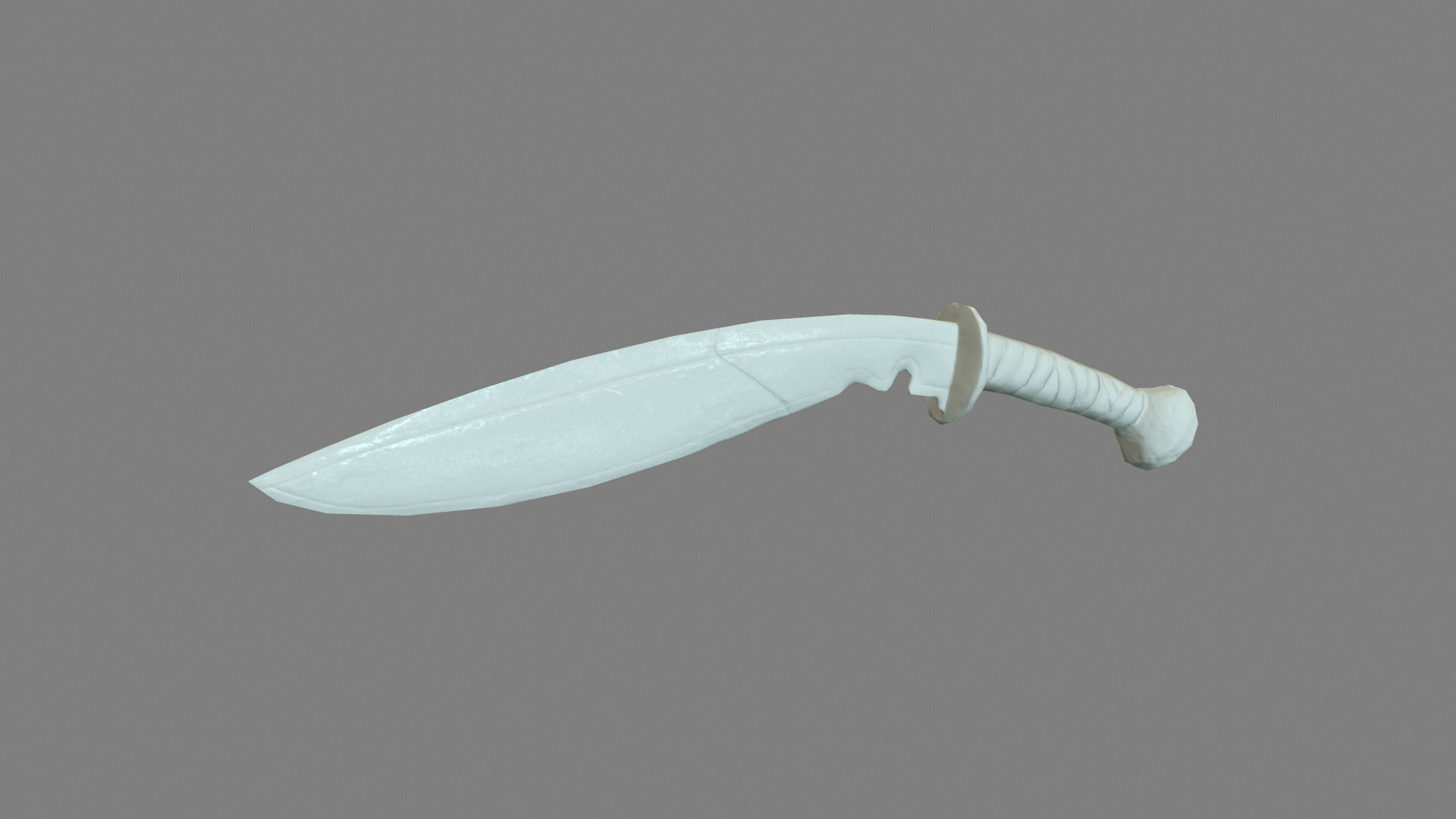 kukri sword Low-poly 3D model_2