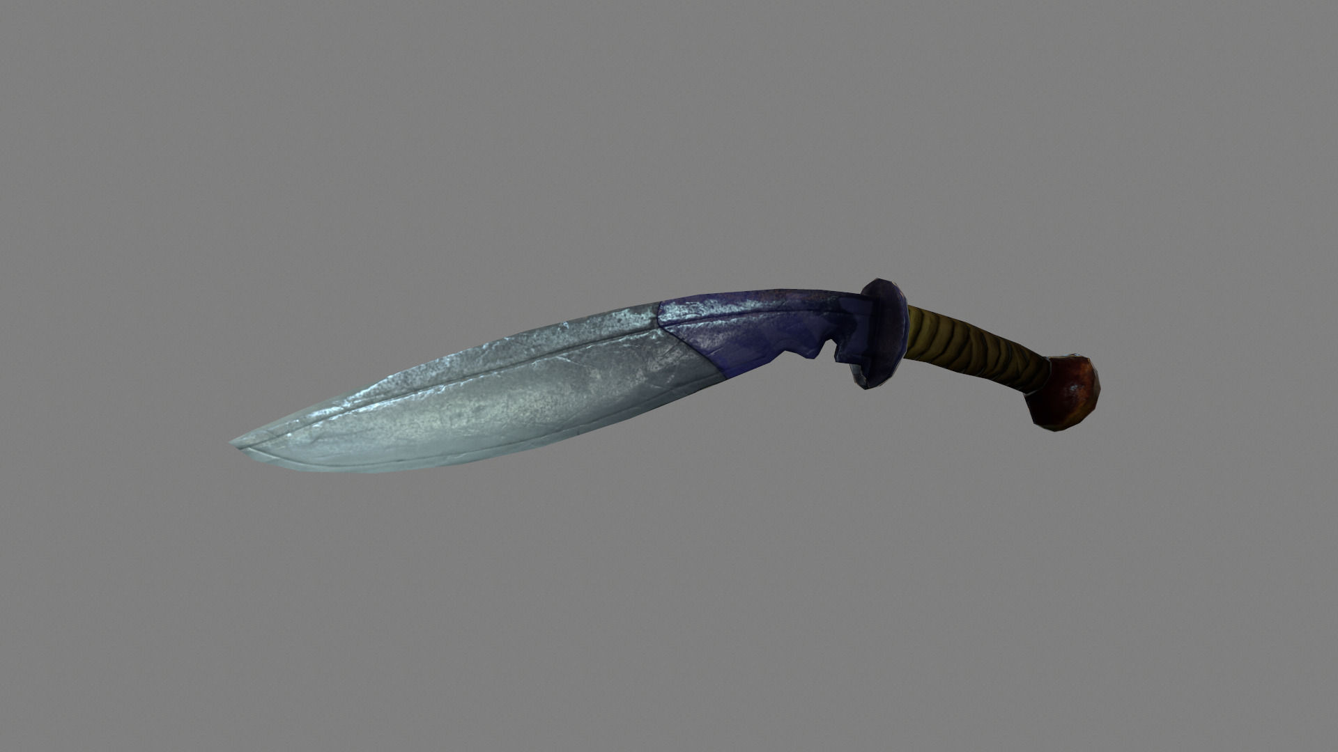 kukri sword Low-poly 3D model_4