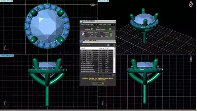 Round Shaped Pendant With Gem 3