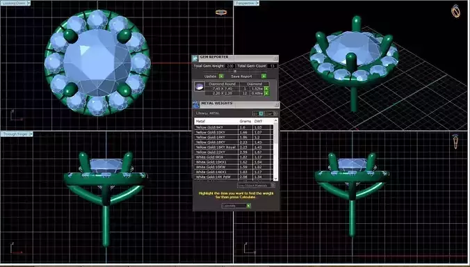 Round Shaped Pendant With Gem 4