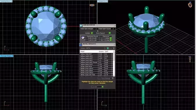 Round Shaped Pendant With Gem 7