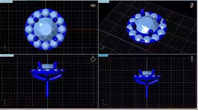 Round Shaped Pendant With Gem 8