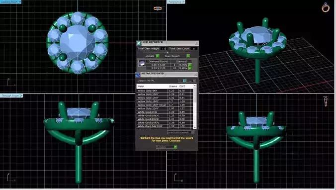 Round Shaped Pendant With Gem 9