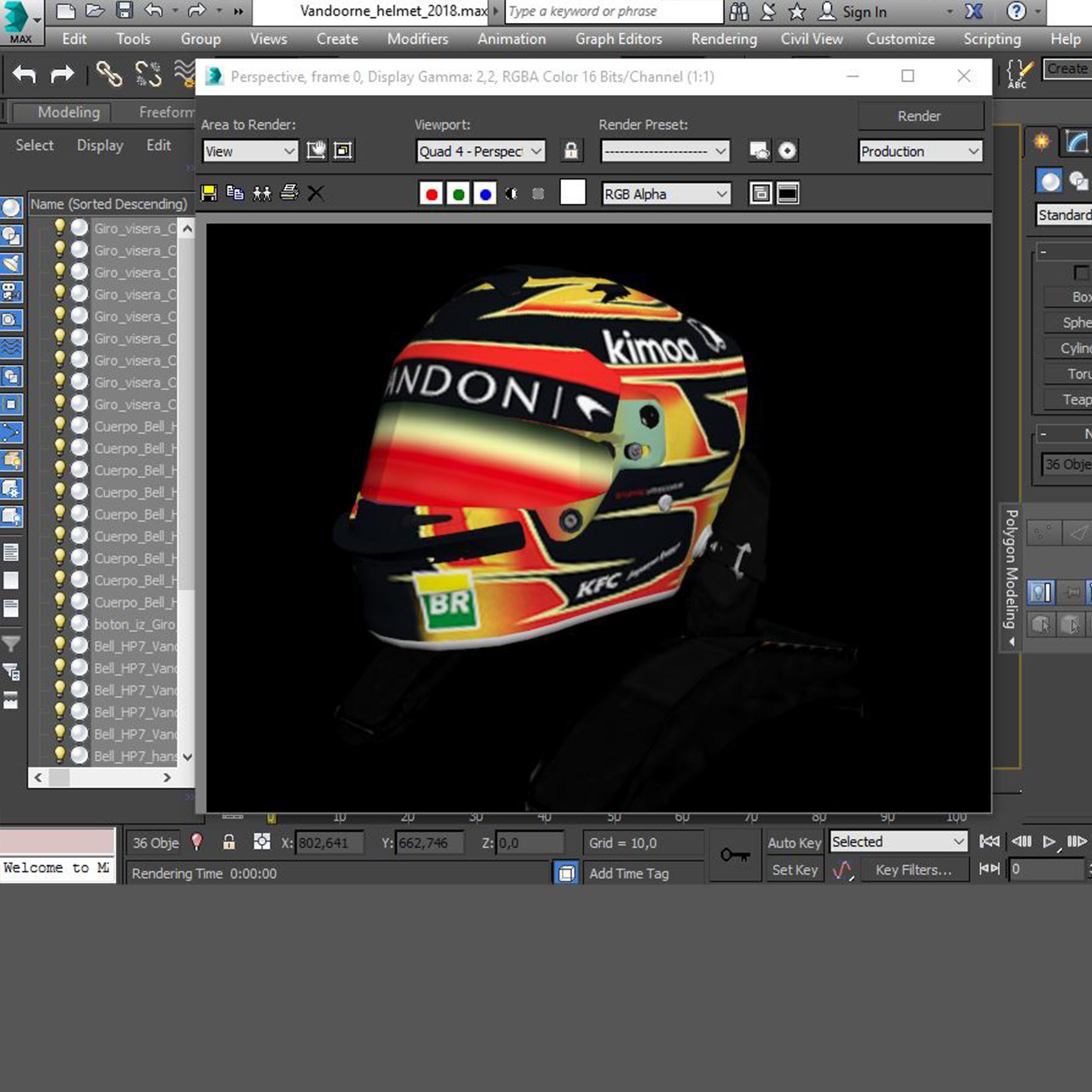 Vandorne helmet 2018 Low-poly 3D model_13