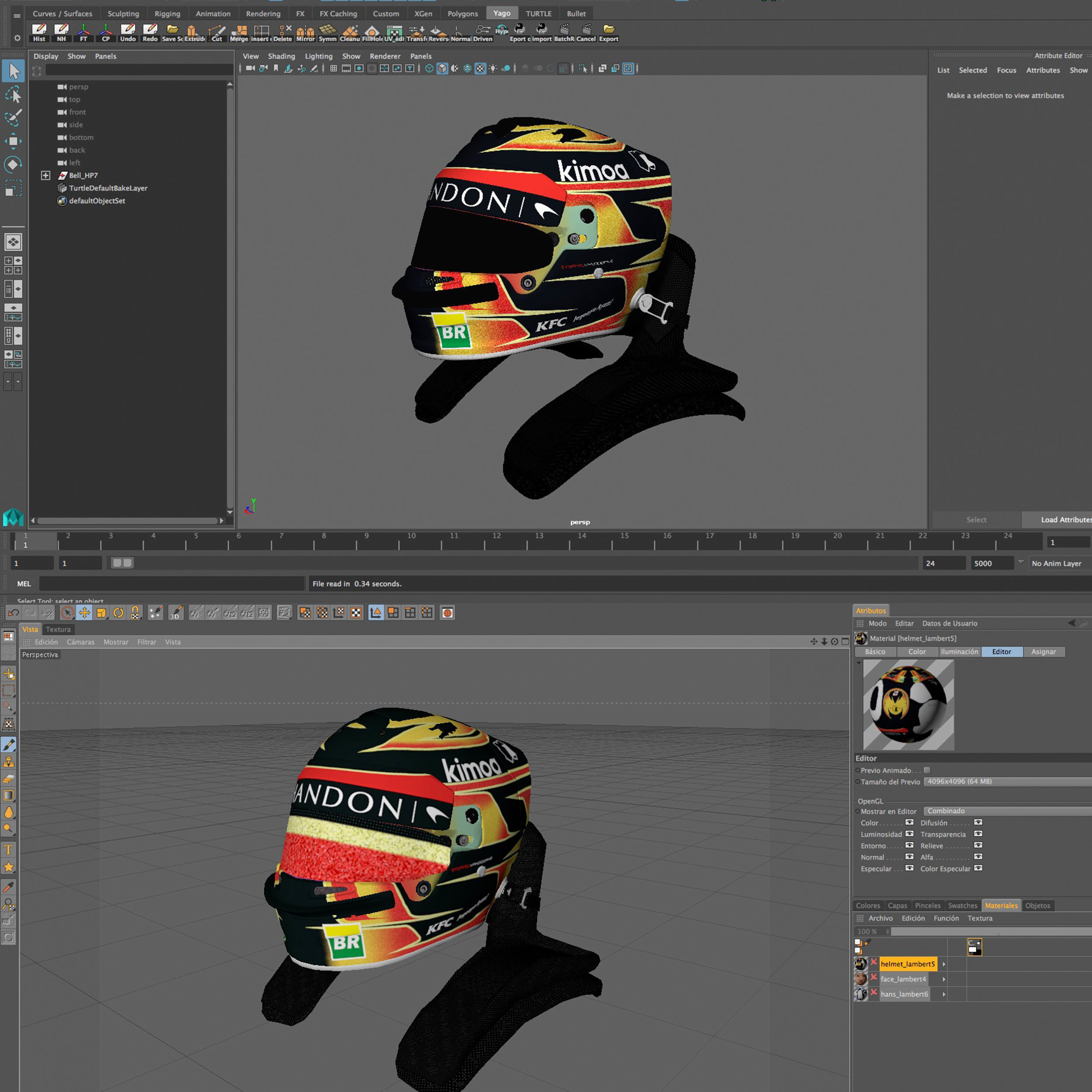 Vandorne helmet 2018 Low-poly 3D model_12