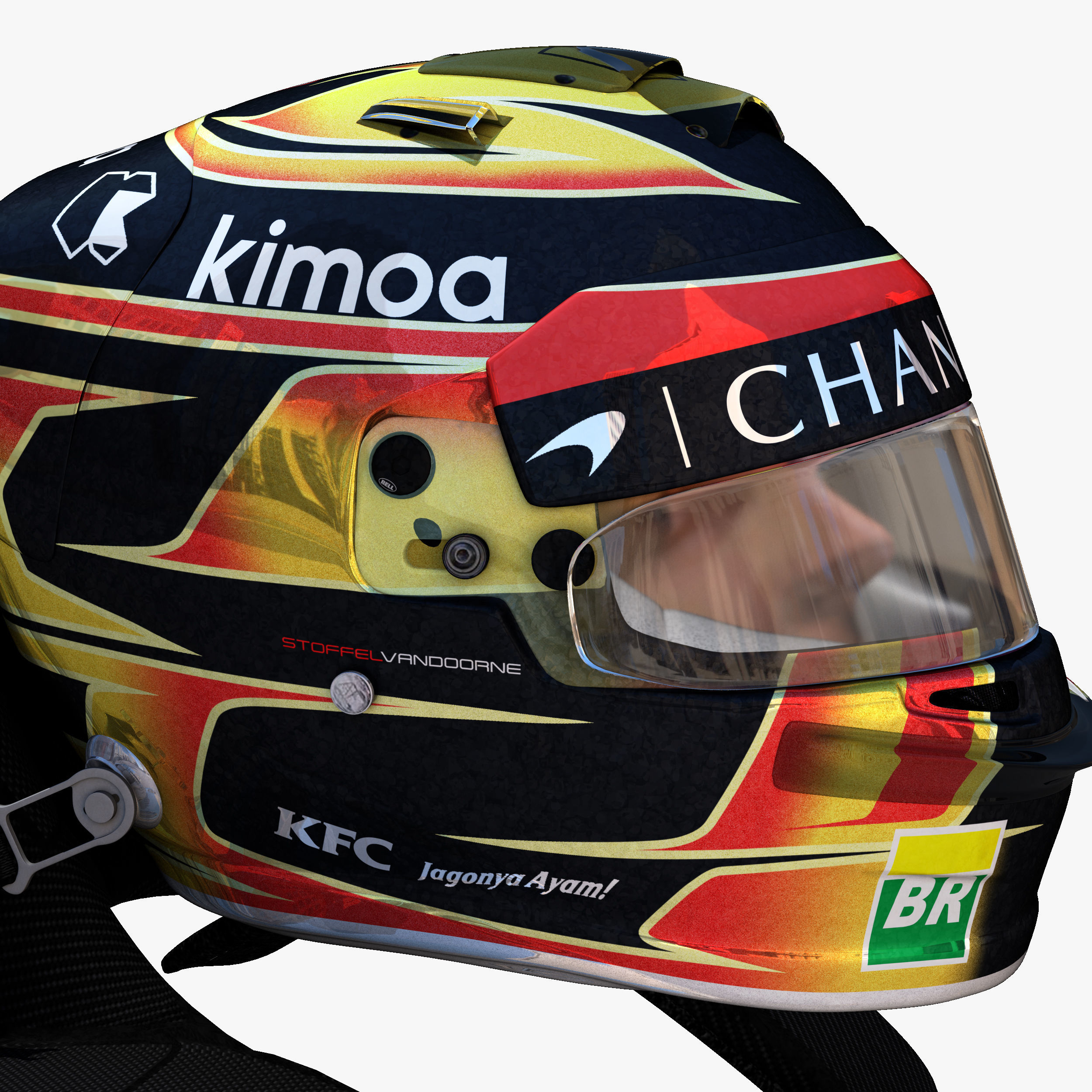 Vandorne helmet 2018 Low-poly 3D model_10