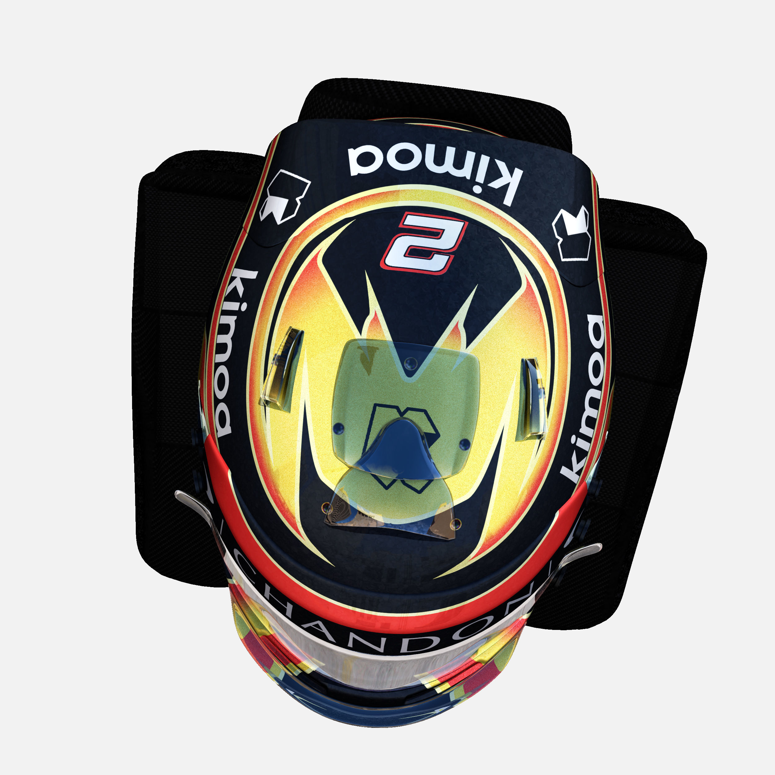 Vandorne helmet 2018 Low-poly 3D model_4