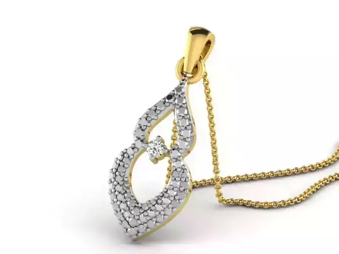 Golden Pendant With Diamonds 33