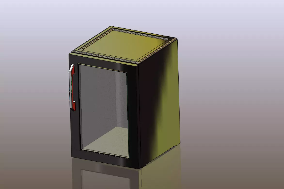 Mini Bar Fridge Free 3D model_0