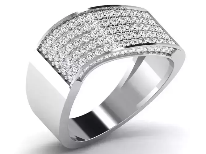 Silver Engagement Ring With Diamonds 11