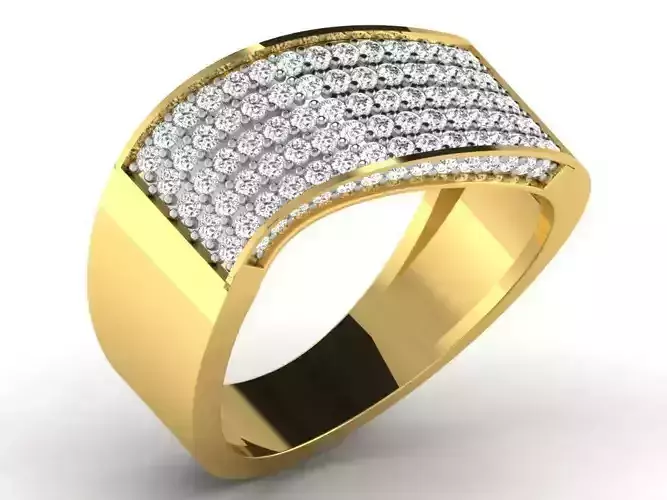 Golden Engagement Ring With Diamonds 41