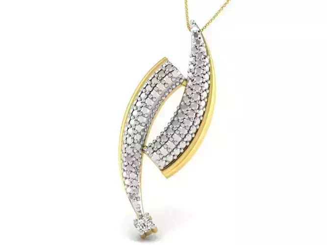 Golden Pendant With Diamonds 34