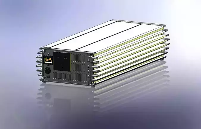 2000W 12V Inverter Free 3D model
