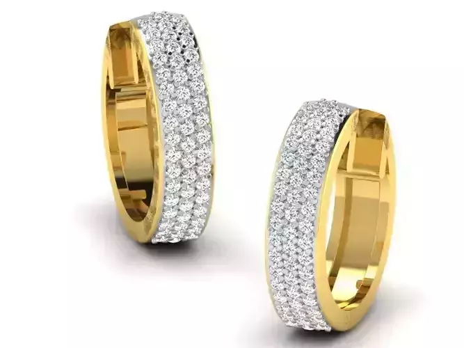 Golden Earrings With Diamonds 21