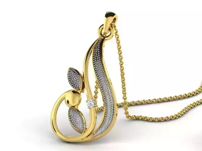 Golden Pendant With Diamonds 36