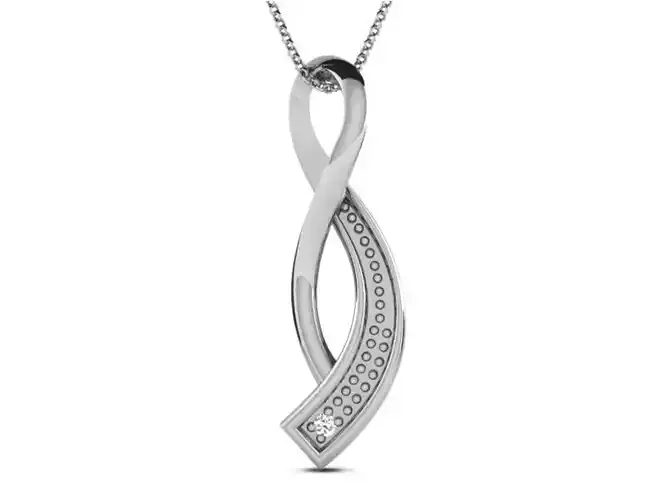 Twisted Silver Pendant 1