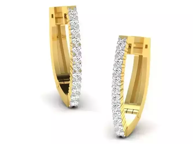 Golden Earrings With Diamonds 26