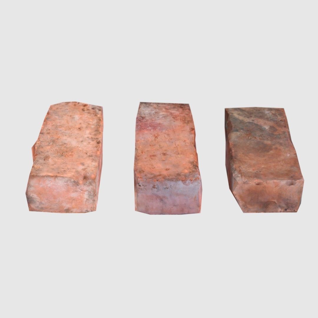 Red Bricks Pack Low-poly and Photoscanned Low-poly 3D model_14