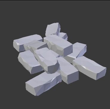 Red Bricks Pack Low-poly and Photoscanned Low-poly 3D model_4