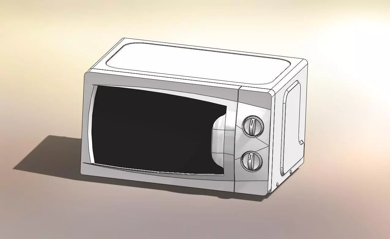Microwave oven Free 3D model_0